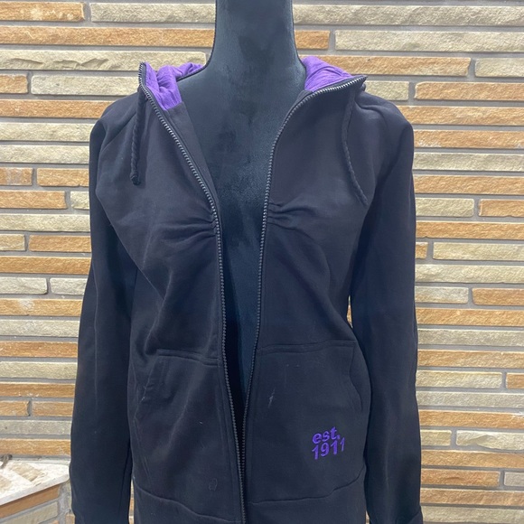 Large zip up hoodie black and purple - Picture 2 of 5